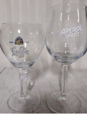 TUFF LUV Leffe Nucleated Half Pint to The Brim Belgian Beer Glass, APEROL Spritz